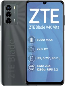 Мобільний телефон ZTE Blade V40 Vita 4/128GB Black