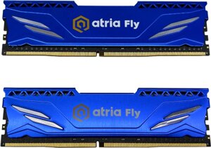 Модуль памяти atria DDR4 32GB 2x16GB 2666mhz fly blue (UAT42666CL19BLK2/32)