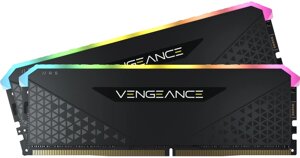 Модуль памяти corsair DDR4 2x16GB/3200 vengeance RGB RS black (CMG32GX4m2E3200C16)