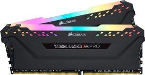 Модуль памяти corsair DDR4 2x8GB/3200 vengeance RGB pro SL black (CMH16GX4m2Z3200C16)