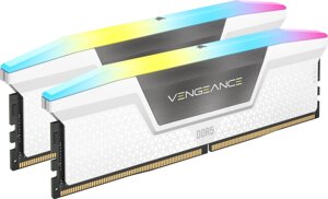 Модуль памяти corsair DDR5 2x16GB/5200 vengeance RGB white (CMH32GX5m2B5200C40W)