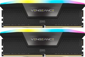 Модуль памяти corsair DDR5 2x16GB/6000 vengeance RGB black (CMH32GX5m2B6000C40)