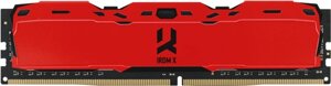 Модуль памяти goodram DDR4 8GB 3200mhz IRDM X red (IR-XR3200D464L16SA/8G)