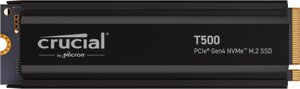Накопичувач SSD crucial T500 1тб M. 2 2280 nvme pcie 4.0 x4 3D NAND TLC (CT1000T500SSD5)