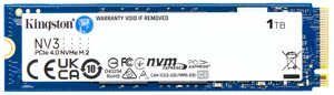 Накопичувач SSD kingston M. 2 1TB pcie 4.0 NV3 (SNV3s/1000G)