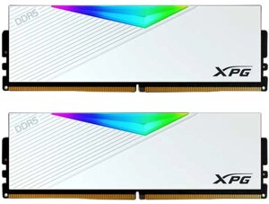 Оперативна пам'ять ADATA 64 GB (2x32GB) DDR5 6400 mhz XPG lancer RGB white (AX5u6400C3232G-dclarwh)