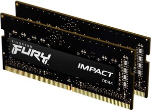 Пам'ять kingston FURY 32 GB (2x16GB) SO-DIMM DDR4 3200 mhz impact (KF432S20IBK2/32)