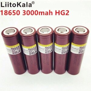 Акумулятор 18650 високотоковий Li-ion 3000 мА·год 20 А Liitokala HG2