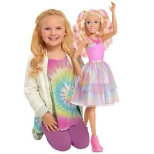 Велика Барбі 70см Найкраща подружка Barbie Tie Dye Best Fashion Friend