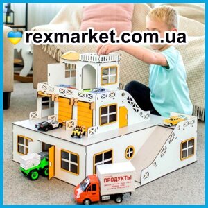 Великий гараж паркінгу Maxi для машинок дитячий Паркінг 3д конструктор