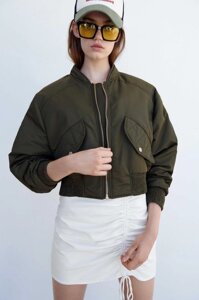 Бомбер укорочений оверсайз Zara розмір М