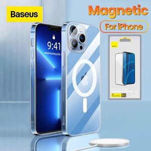 Чохол BASEUS MagSafe iphone 13/Pro/Max магнітний apple скло тримають