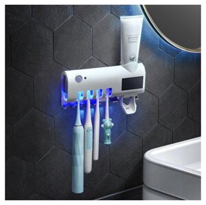 Диспенсер тримач дозатор для зубної пасти та щіток УФ стерилізатор