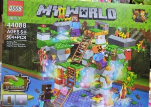 Конструктор майнкрафт My World Райдужний острів 44088504 дет лего