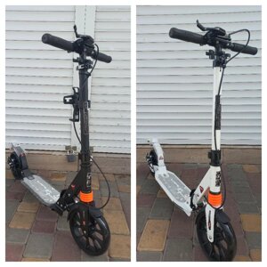 Двоколісний самокат Urban scooter широкі колеса держатель для пляшок