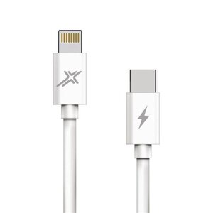 Кабель GrandX USB TypeC Lightning, Power Delivery, 20W, 1м, White