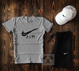 Комплект чоловічої літньої Футболки + Шорти Nike ARMANI Спортивний костюм