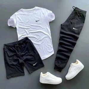 Комплект Шорти + Футболка Штани чоловічий літній Nike Спортивний костюм