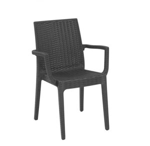 Кресло стул Садове крісло – садове крісло Dafnéсірий антрацит ротанг