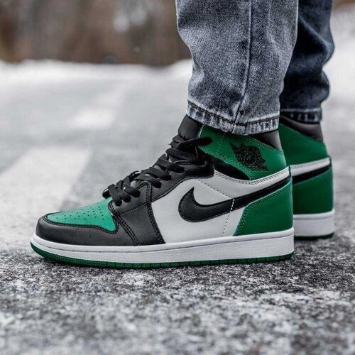 Green white hot sale and black jordans