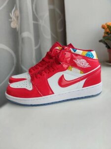 Кросівки Nike Air Jordan 1 Mid Se Barcelona Sweater Red Patent