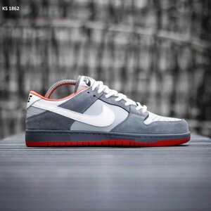 Кросівки Nike Sb Dunk Pro Grey/White/Red | Чоловічі/Жіночі 05x