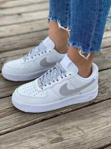 Кросівки рефлективні Nike Air Force 1 Low White Чоловічі/жіночі x