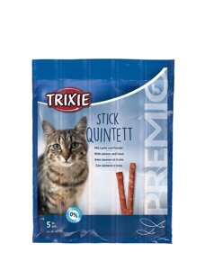 Ласощі, Палички для кішок/котів Trixie PREMIO Quadro-Sticks 5 шт.