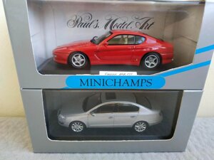 Масштабні моделі 1:43 автомобілів Ferrari 456 GT та Volkswagen Passat.