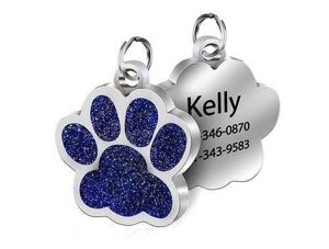 Медальйон для тваринних адресник Медальйон для Собак і Кішок у формі Лапи