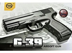 Металевий пістолет Глок G39 Glock 18. Іграшковий. 6 мм