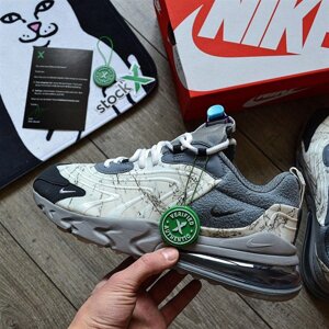 Чоловічі кросівки Travis Scott X Nike Air Max 270 React &x27, Grey&x27, 40-43