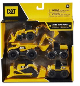 Набір машинок CAT Construction Little Machines Мінітехніка 5 шт.