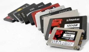 Накопичувачі: SSD\HDD різного об'єму та формату.