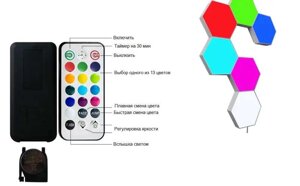 Настінний сенсорний LED світильник Hexagon Gaming Lights 3 шт., ДК