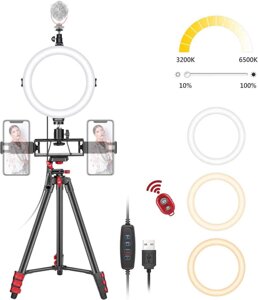 Neewer 8 кільцеве світло штатив тримач телефона та мікрофона