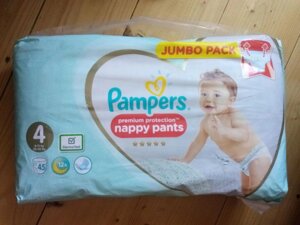 Памперси-трусики 4, підгузки трусики, Pampers premium happy pants 4