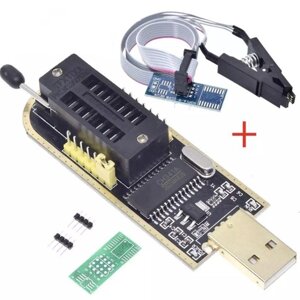 Програматор CH341A для EEPROM Flash з кліпсою (прищіпкою)