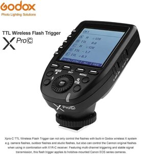 Радіосинхронізатор-передавач Godox X Pro-Canon 1/8000s HSS TTL