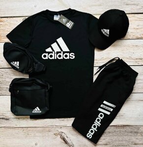 Шорти футболка костюм чоловічий літній Adidas Спортивний комплект Адідас