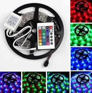 Світлодіодна стрічка 5 м LED 3528, 5050 RGB з пультом