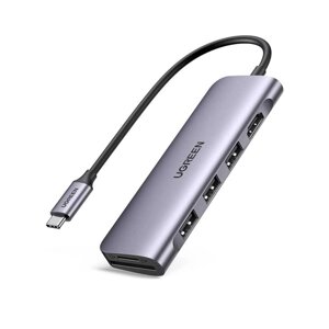 USB C хаб для MacBook 6-в-1 Ugreen HDMI USB 3.0 макбук hub Гарантія!