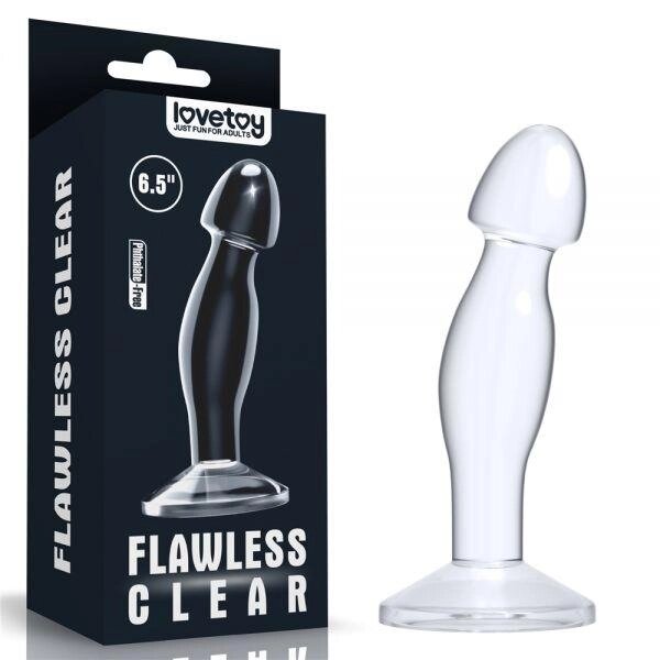 Анальна пробка масажер простати прозорий Flawless Clear Prostate Plug 6.5 Talla від компанії TALLA - фото 1