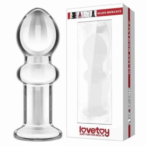 Анальна пробка скляна прозорого кольору Lovetoy Romance довжина 115 мм Talla від компанії TALLA - фото 1