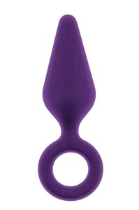 Анальна пробка з кільцем фіолетового кольору Dream Toys FLIRTS PULL PLUG Talla