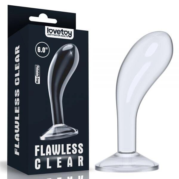 Анальний фалоімітатор масажер простати Lovetoy Flawless Clear Prostate Plug 6.0 Talla від компанії TALLA - фото 1