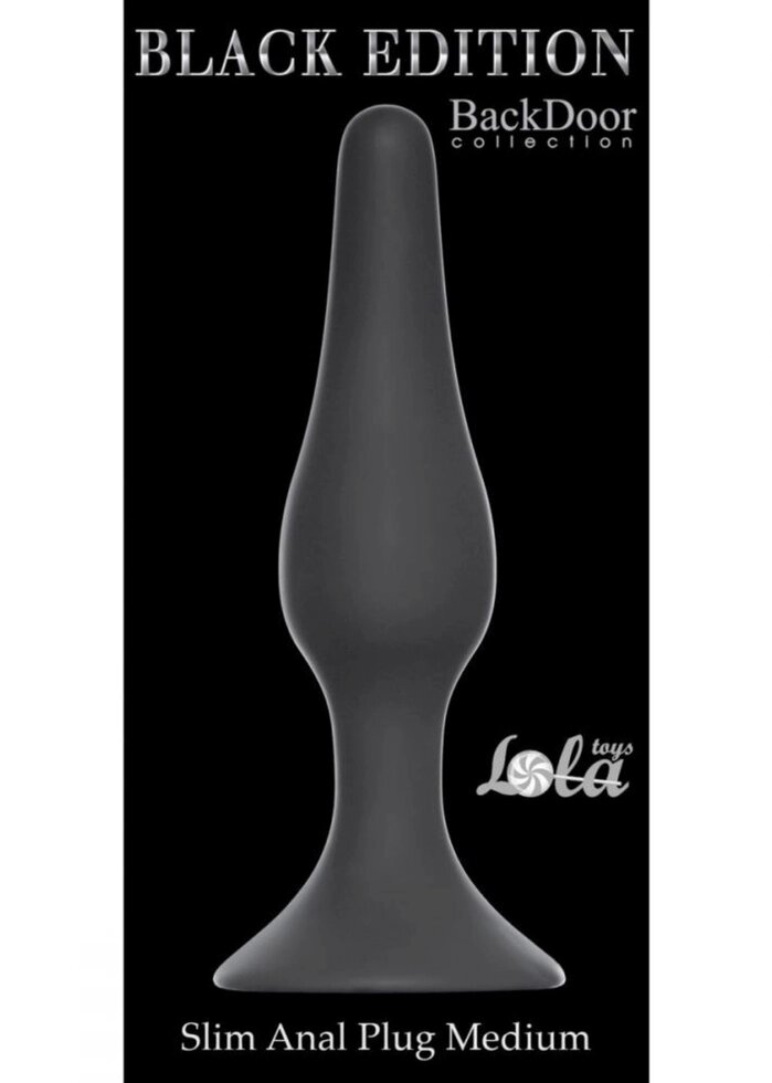 Анальний плаг Black Edition-Slim Anal Plug Medium, Black. 57420601 Talla від компанії TALLA - фото 1