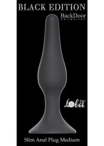 Анальний плаг Black Edition-Slim Anal Plug Medium, Black. 57420601 Talla