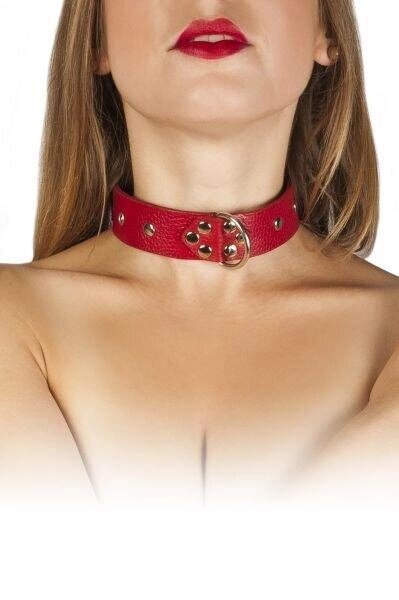 BDSM Collar шкіряна червона домінуюча комір Талла від компанії TALLA - фото 1