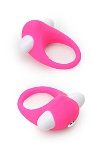 Ерекційне кільце з вібростимуляцією клітора рожеве lit-UP SILICONE STIMU RING 6 Talla